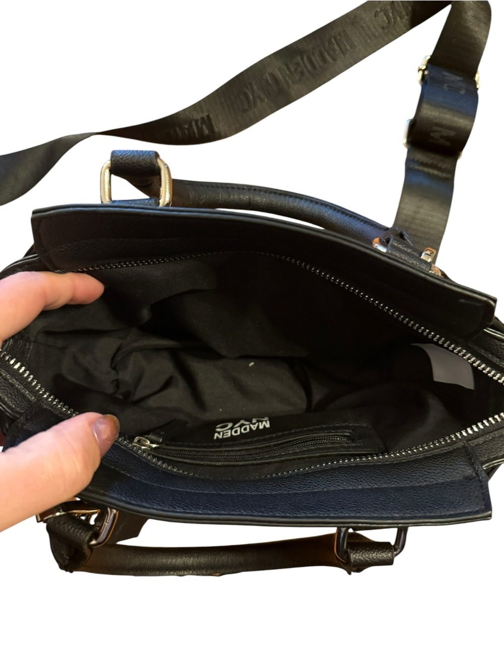 Madden nyc Classic Black Mini Handbag with Detachable Strap - Picture 6 of 6